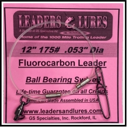 175# 12" Fluorocarbon Leader .053" Dia